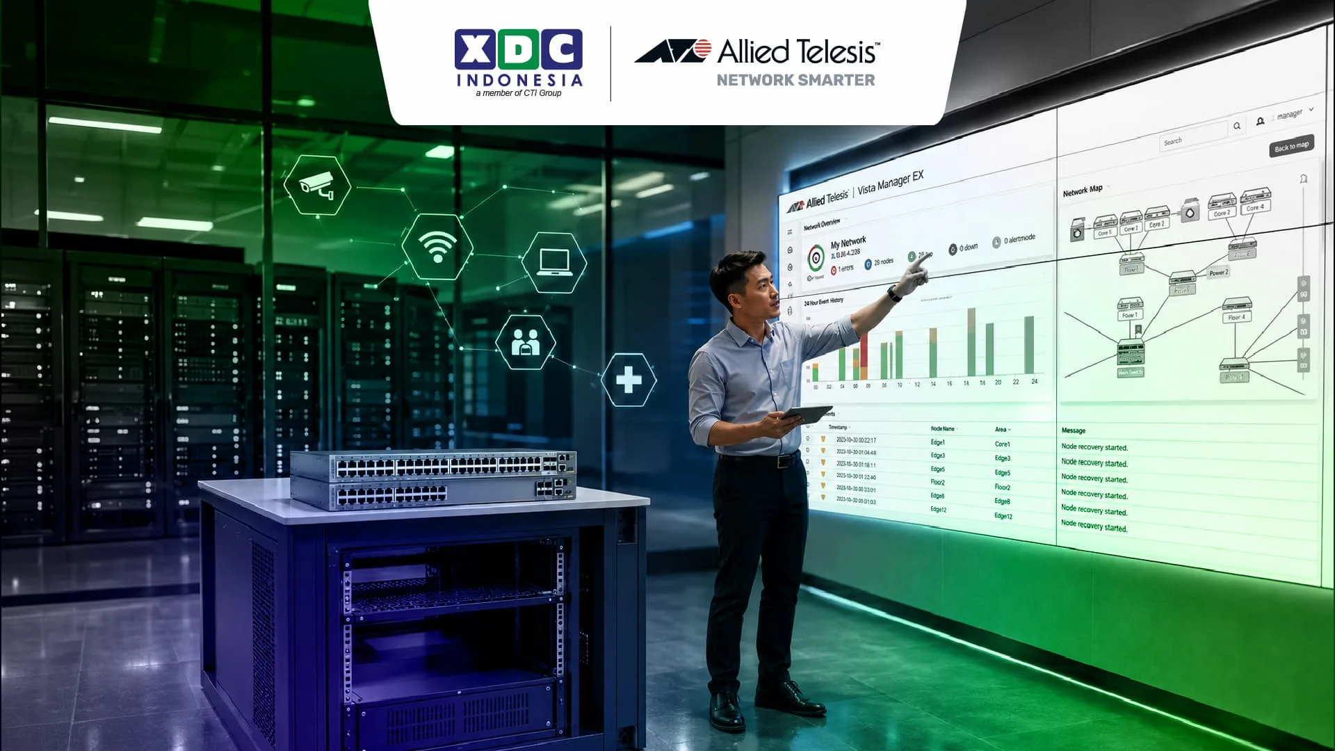 Core Switch dengan Dashboard Terpusat